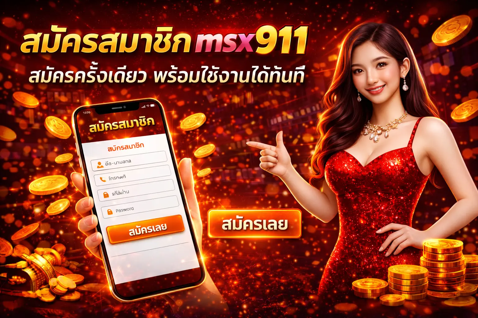 สมัครสมาชิก msx911 สมัครครั้งเดียว พร้อมใช้งานได้ทันที